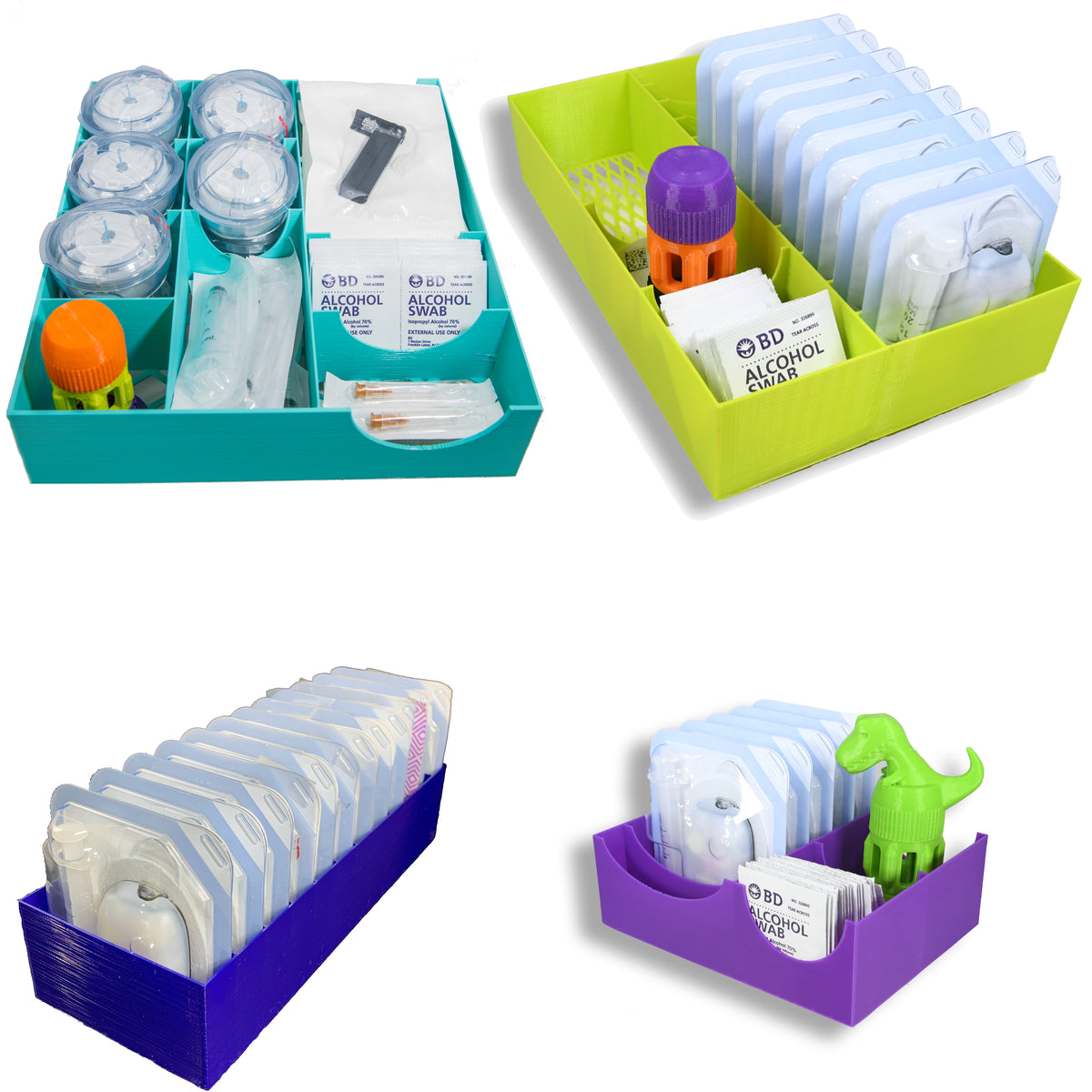 Omnipod Drawer Organizer - 12 Pod caddy Plus Extra Storage – T1D3DGear