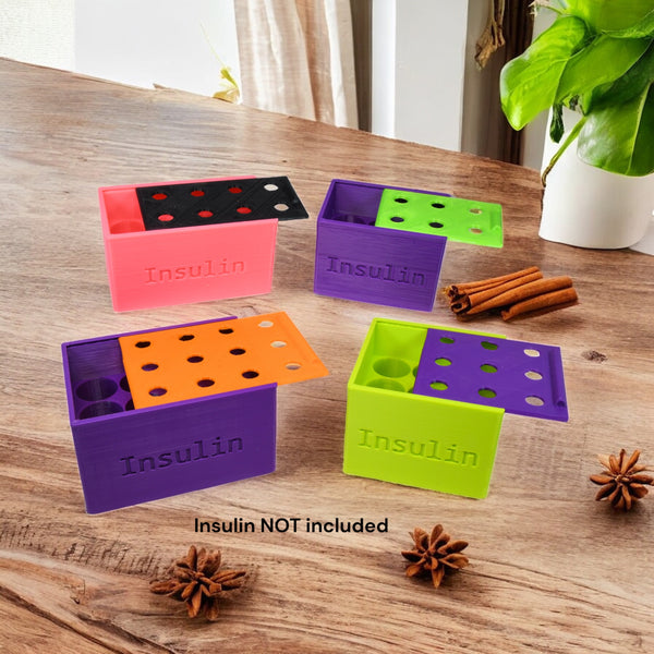 Insulin Caddy with Lid 6, 8, 9, or 12 Vials