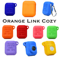 Orange Link Case - Option for Slim, Airtag, Tile Sticker, Mate, or Pro