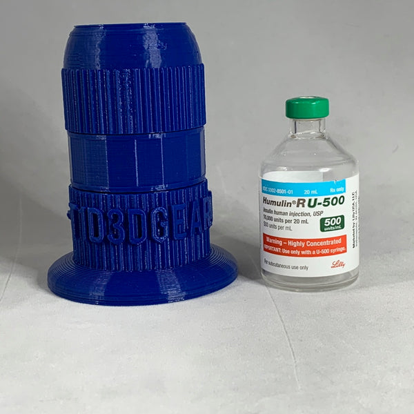 Insulin Vial Case 3-Piece for Humlin R U-500 20ml (Insulin NOT Included)